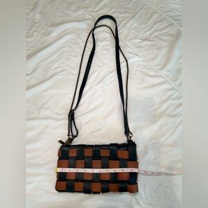 Anthropologie Woven Crossbody Bag - Black & Brown